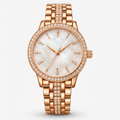 Women's Rose Gold Crystal-Set Watch – Straight Front View